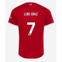 Liverpool Luis Diaz #7 Domáci futbalový dres 2023-24 Krátky Rukáv